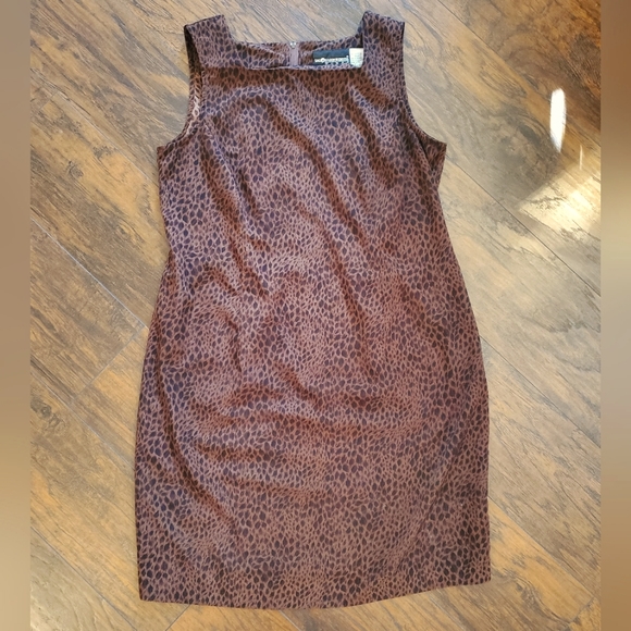 Sag Harbor Dresses & Skirts - Sag Harbor Cheetah Print Knee Length Sleeveless Dress Women's Size 16W